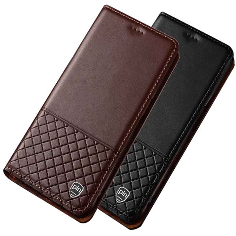  Magnetic phone case genuine leather flip cover credit card slot for Asus Zenfone Max Pro M1 ZB602KL