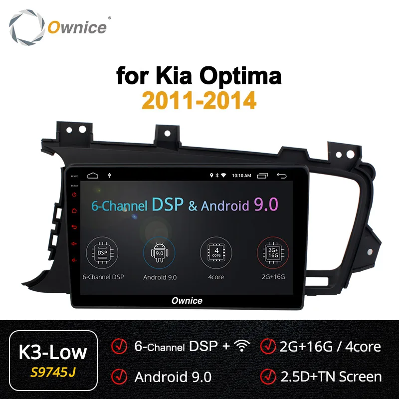 Ownice Восьмиядерный Android 9,0 K3 K5 K6 dvd-плеер для Kia K5 Optima 2011- 4G DSP gps Радио Стерео 360 панорама оптический - Цвет: S9745 K3-Low