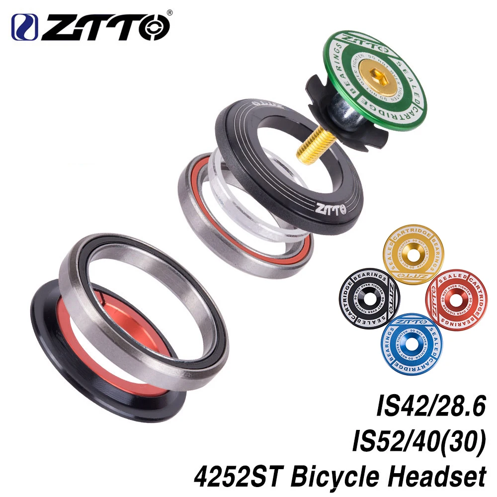 Ztto Mtb Bike Road Bicycle Headset 42mm 52mm Cnc 1 1/8"1 1/2" Tapered