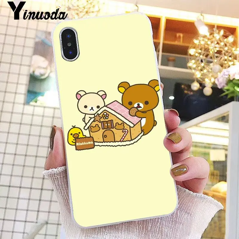 Yinuoda милый медведь Rilakkuma ТПУ Мягкий силиконовый чехол для телефона iPhone 8 7 6 6S Plus X XS MAX 5 5S SE XR 10 Чехол - Цвет: A8