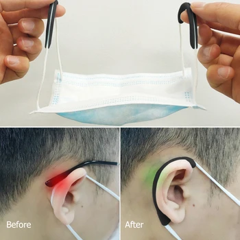 

1Pair Silicone Face Ear Hooks Anti-Slip Ear Pain Relief Protection Loops Ear Pain Adjustable Hanging Buckles