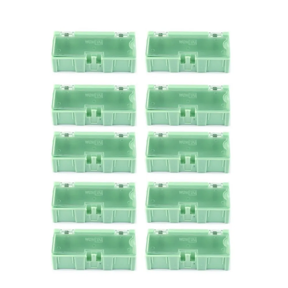 

10pcs Small Tool Screw Object Electronic Component Parts Storage Box Lab Case SMT SMD Automatically Pops Up Patch Container