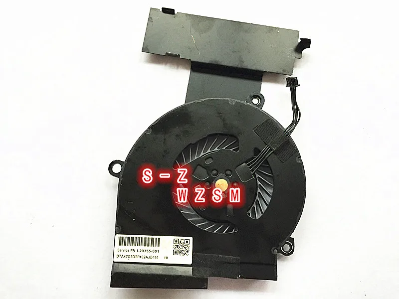 CPU FAN WZSM Процессор графического процессора вентилятор охлаждения для HP игровой NB WASD 4 5 pro Характеристическая вязкость полимера двумя способами; женские 15-DC TPN-Q211 L30203-001 L30204-001 G3D вентилятор cooler - Цвет: CPU FAN
