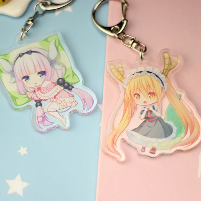 Аниме Miss Kobayashi's Dragon Maid Kanna Kamui брелок Подвески Tohru акрил подарок 2019|Брелоки| |