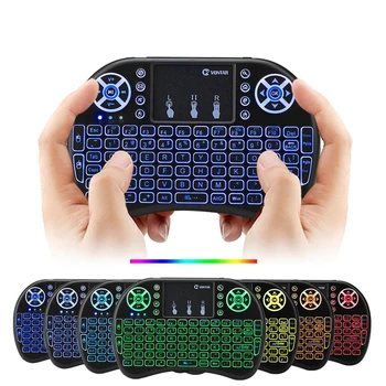 

2.4G Wireless Russian Keyboard Color Backlit Mini Air Mouse With Touchpad Remote Control For ipad SmartPhone Android TV PS3 Xbox