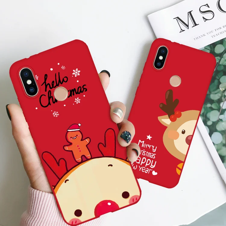 

Merry Christmas Cartoon Matte Case For Xiaomi Mi 9T Pro A1 A2 6X 5X 8 Lite 9 SE CC9 CC9e Redmi Note 7 Pro 7S 4X 5A Case Soft TPU