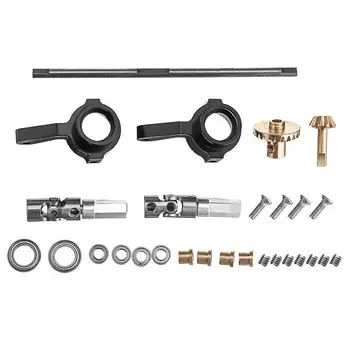 

RCtown WPL Copper Gear Front Bridge Axle+Drive Shaft Steering Cup for B14 B24 B36 C14 C24 RC Car