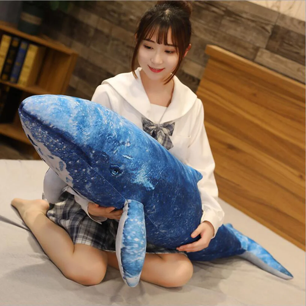 Blue Whale Shark Fish Boy Children Birthday Christmas Gift Stuffed Plush Toys Sleeping Pillow