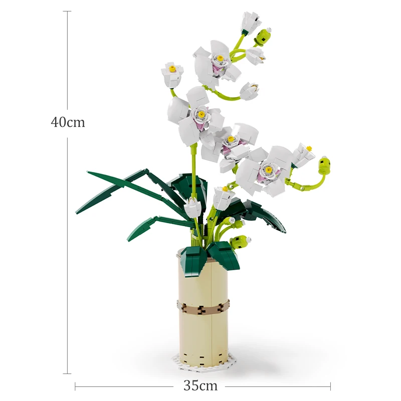 Nifeliz Orchid Plant Decor Flowers Bouquet Building Sets; Flowers Bonsai Creative Building Project for Adults 588 Pieces Artificial Flower New 2021 