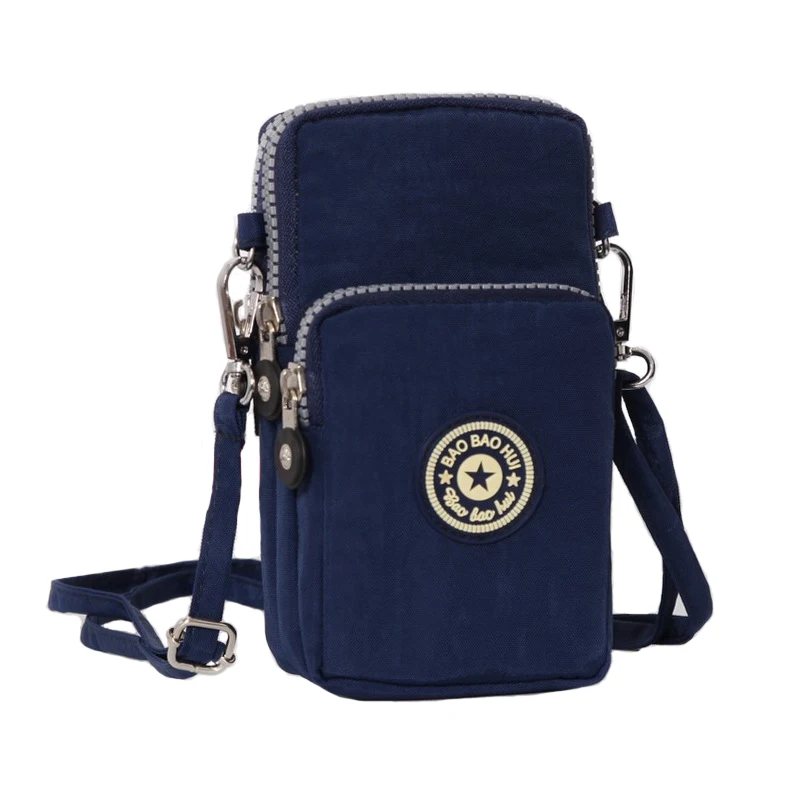 Navy blue Сумка для бега для мужчин и женщин, нарукавная повязка на запястье, сумка-кошелек на плечо, рюкзак для бега, Велоспорт, нарукавная повязка, чехол для телефона, спортивные аксессуары - Цвет: Navy blue