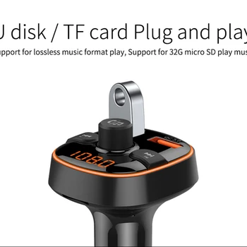 

Bluetooth 5.0 FM Transmitter Modulator Handsfree Car Kit TF USB Music AUX Audio MP3 Player Car Audio Car Charger MP3 Player