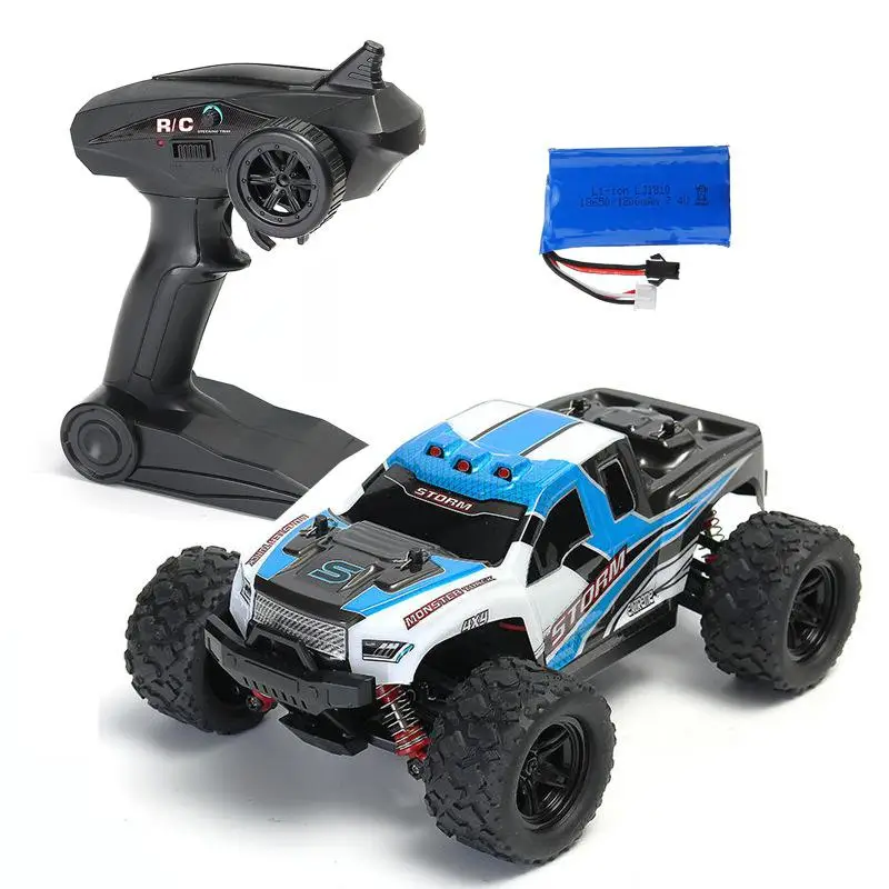 TPFOCUS HS 18301/18302 1/18 2,4G 4WD 40+ MPH высокая скорость большая нога RC гоночный автомобиль внедорожник RC автомобиль игрушки - Цвет: blue 1 battery