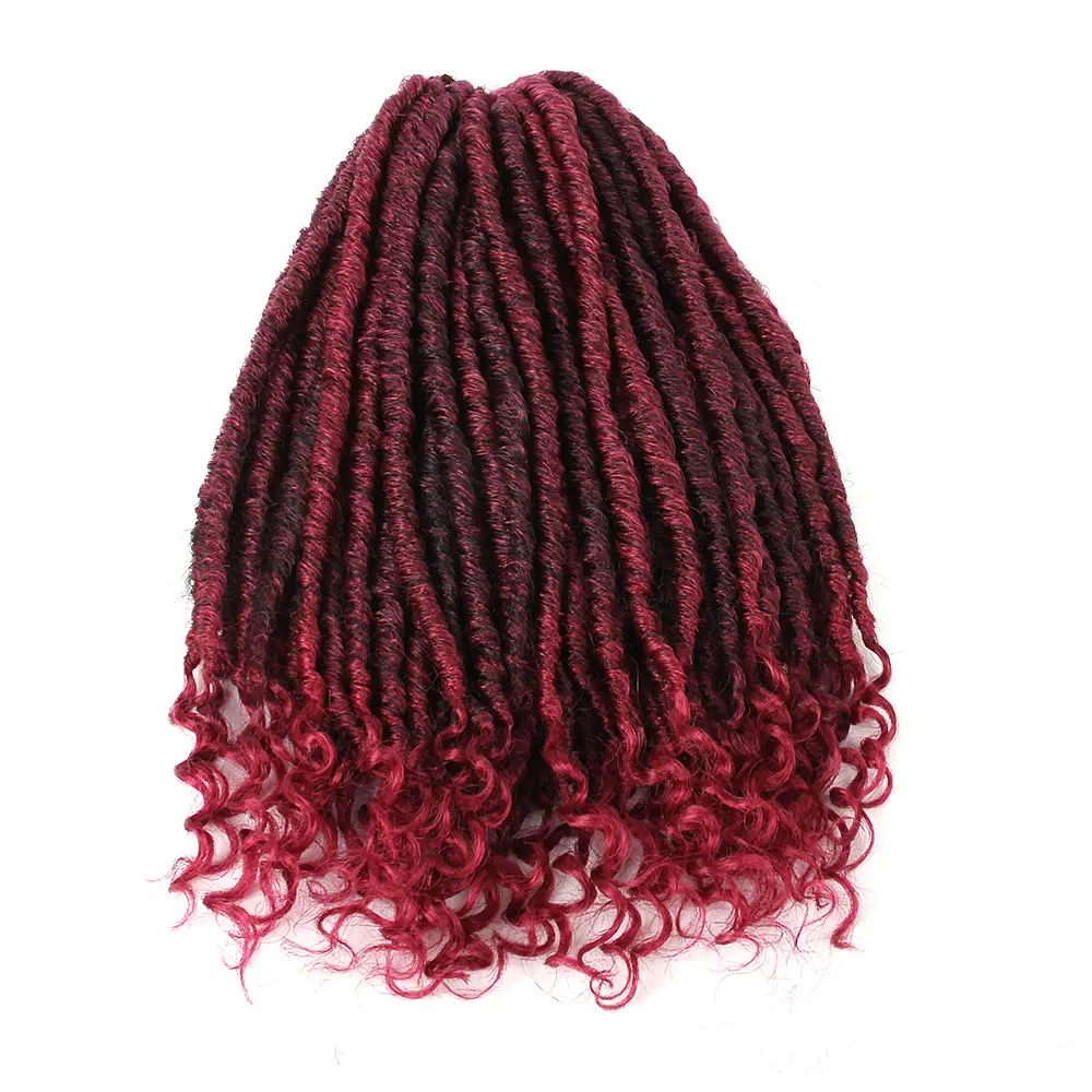 # Бордовый Pageup богиня искусственные локоны в стиле Crochet волос 1B/бордовый плетение волос Синтетические жгуты для вплетания Наращивание волос 24 пряди/ПК - Цвет: # Бордовый