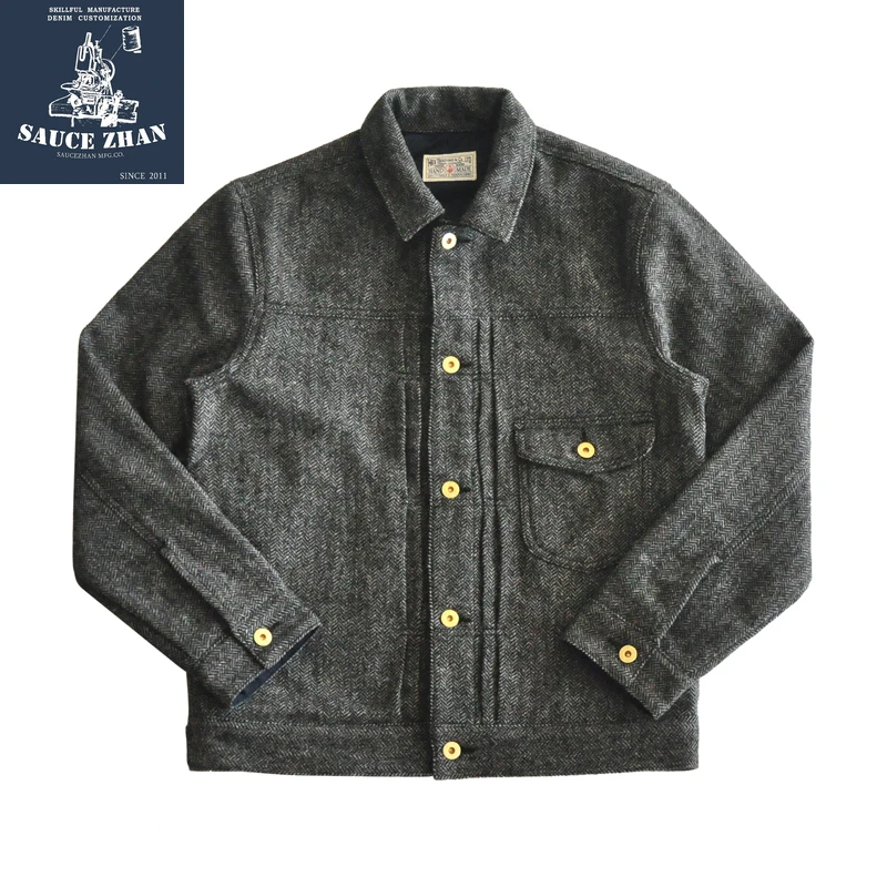 SauceZhan TYPE2 jacket Winter Type 2 Trucker Jacket Vintage Wool Jacket  Mens Jackets Breaker jacket mens slim fit wool blazer|Jackets| - AliExpress