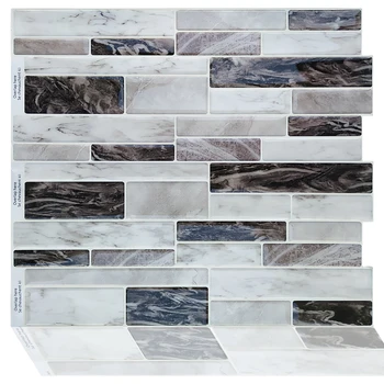 

Kitchen Self Adhesive Waterproof Mosaic Vinyl Subway Peel and Stick Tile Wall