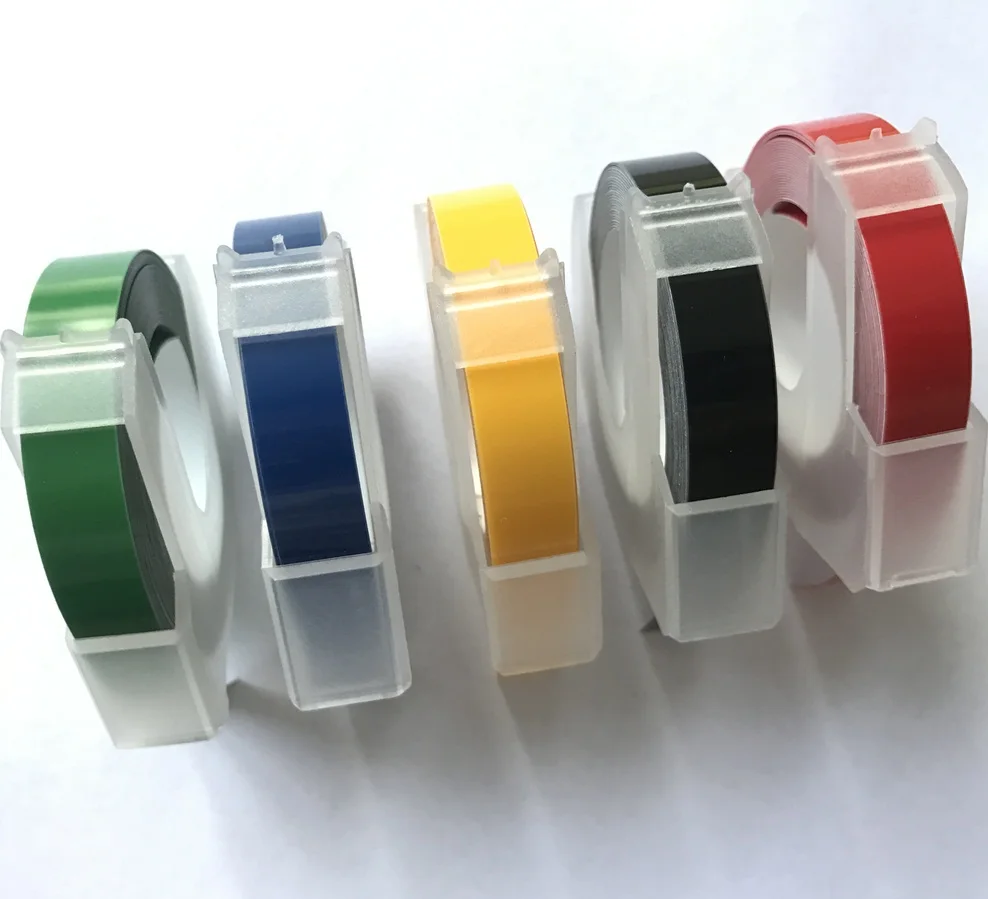 Mixed 5 labels Dymo 12965 Manual Label Printers 9mm 3D Multicolor Embossing Label Tapes for Dymo Machine Manual Label Makers 12965 Diy Labels - Цвет: Mixed 5 labels