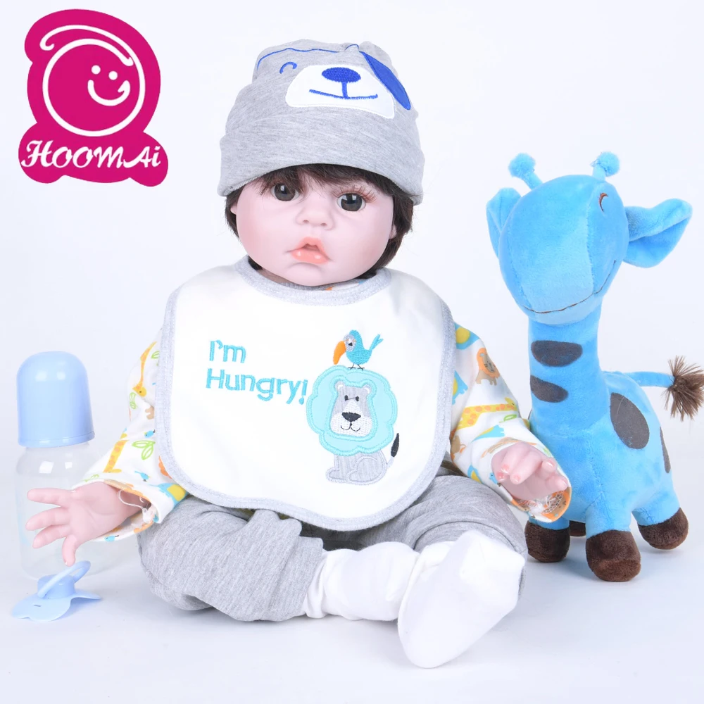 2" 55 см ручной работы Bebe Reborn Baby Doll Мягкая силиконовая ткань тела модные Новорожденные живые куклы Дети День рождения Рождественский подарок