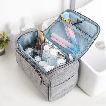 

DIHOPE Toiletry Bag Makeup Cheap Women Bags Men Large Waterproof Nylon Travel Cosmetic Organizer Case Necessaries Make Up Wash