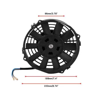 

7 Inch Electric Fan 12V Radiator Oil Cooling Car Truck ATV Boat RV Universal Fan mounting Kit Car Accessories