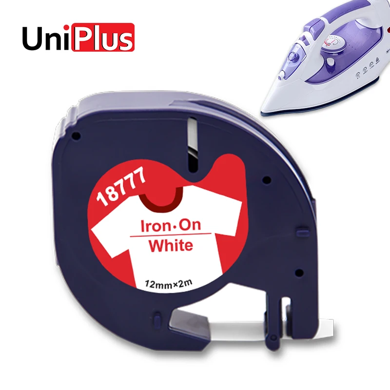 UniPlus ткань железа на этикетке ленты 18777 совместимый с DYMO Letratag 18779 18776 красный белом