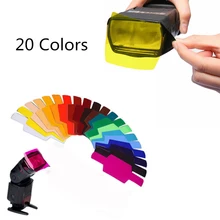 Filtros de gel para câmera canon, speedlite, 20 peças