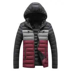 2019 Новые повседневные мужские зимние куртки с капюшоном