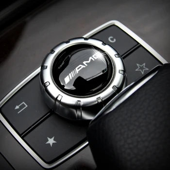 

1 PCS Car Central control multimedia knob cover sticker For Mercedes Benz AMG GLC GLE E CLA GLA W205 W211 W213 Car Accessories