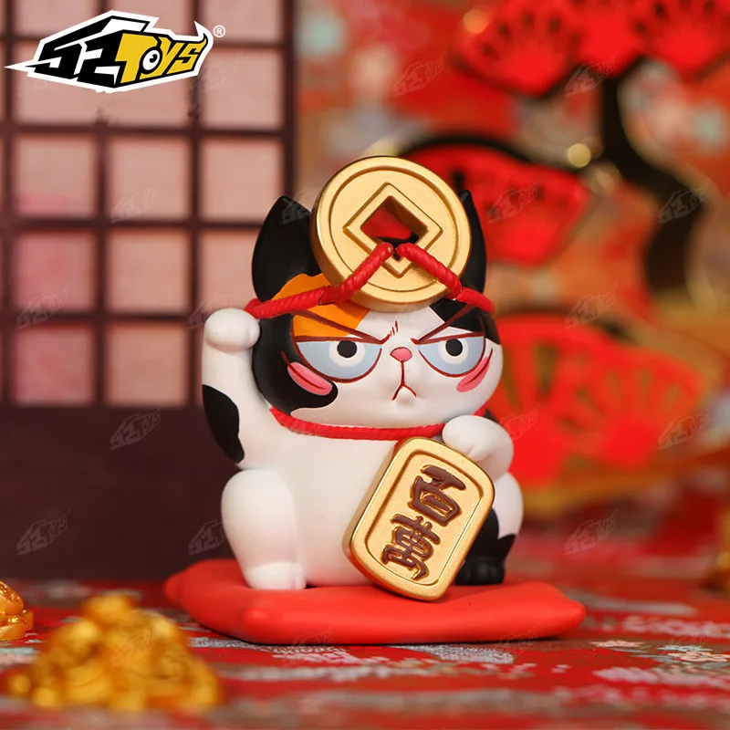 

Blind box instant noodles on the cat's head with the third bomb lucky fortune into the treasure series cute birthday decoration