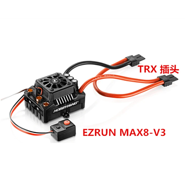 Hobbywing EZRUN-MAX8-150A установочная карта для автомобиля электрический регулятор+ включительный светодиодный код трубки 1:8 бесщеточный Электрический регулятор - Цвет: TRX