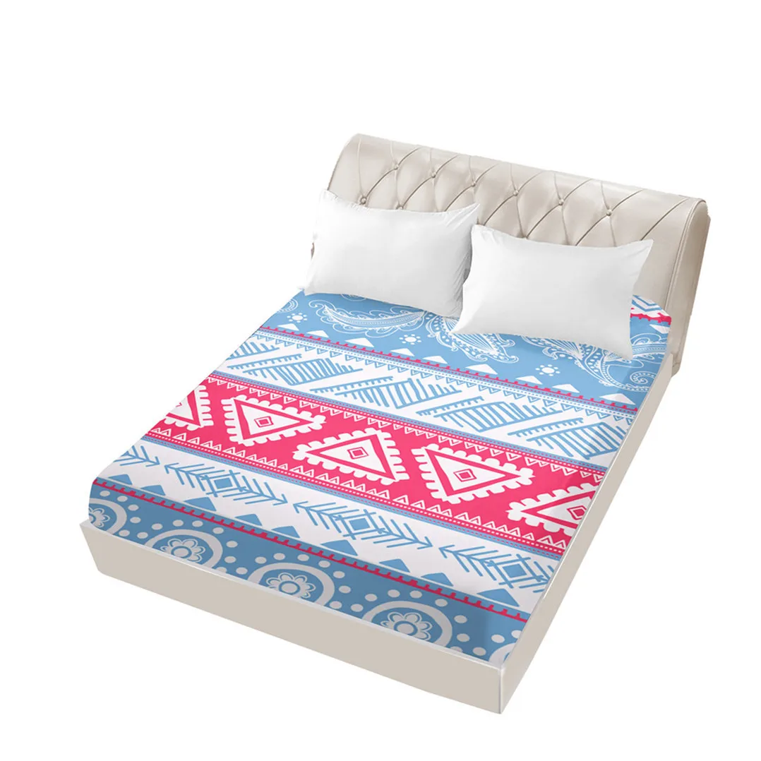 Boho простыня на резинке, Boho простыня на резинке с 12 дюймовым глубоким карманом, не мнется, мягкая и удобная простыня на кровать - Цвет: 19