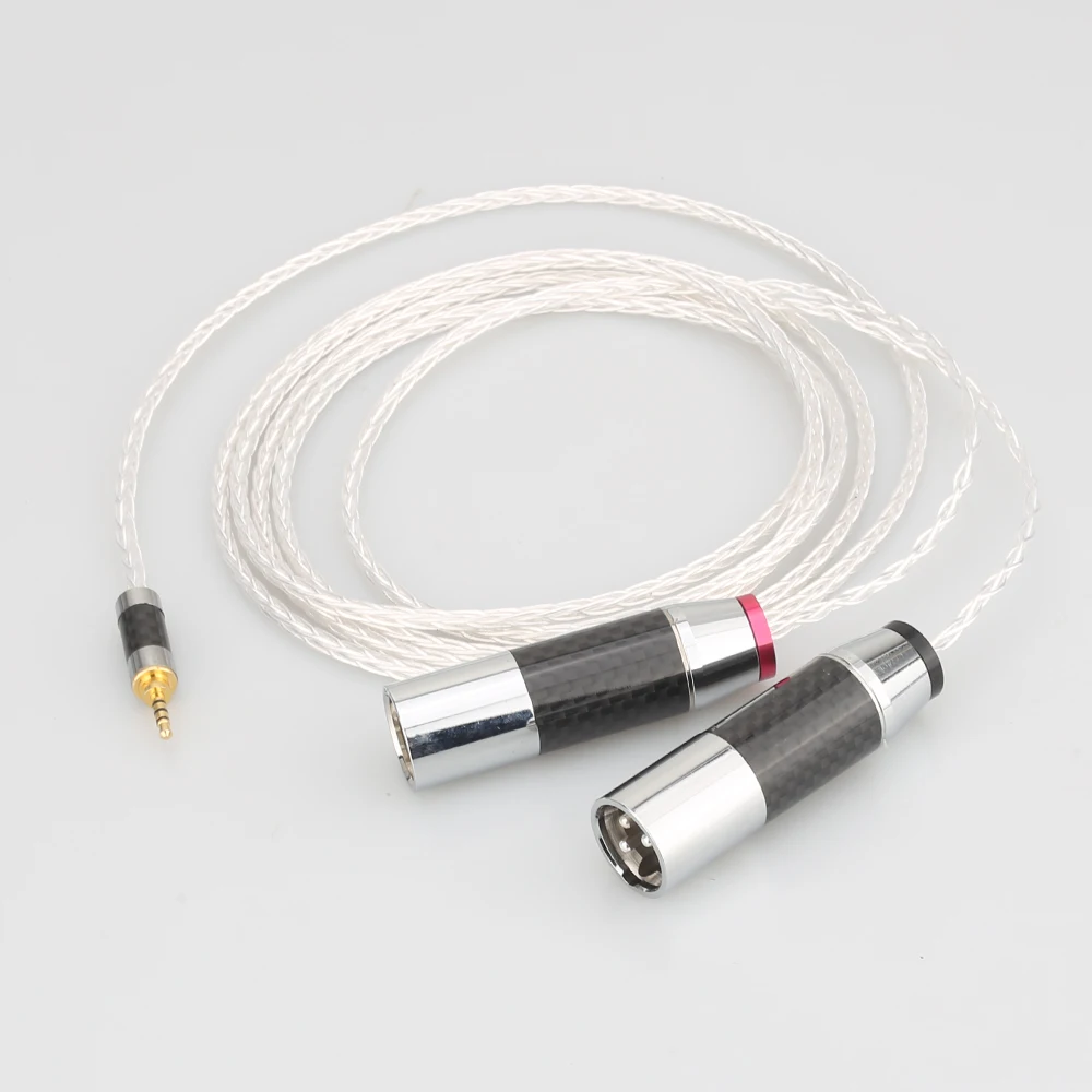 

Audiocrast HIFI 8 Cores OCC Silver Plated 4.4mm/3.5mm/2.5mm TRRS Balanced to Dual 2x 3pin XLR Balanced Male Audio Adapter Cable