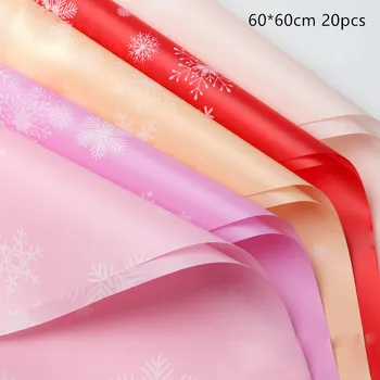 

20pcs Christmas Eve Flower Bouquet Wrapping Paper Wrapping Flower Cellophane Matte Thick Square Round Floral Gift Wrap