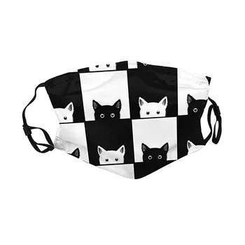 

Cats On Chess Board Design Breathable Face Mask Reusable Face Shield Cloth Washable Mouth Mask Windproof Face Shield mascarillas