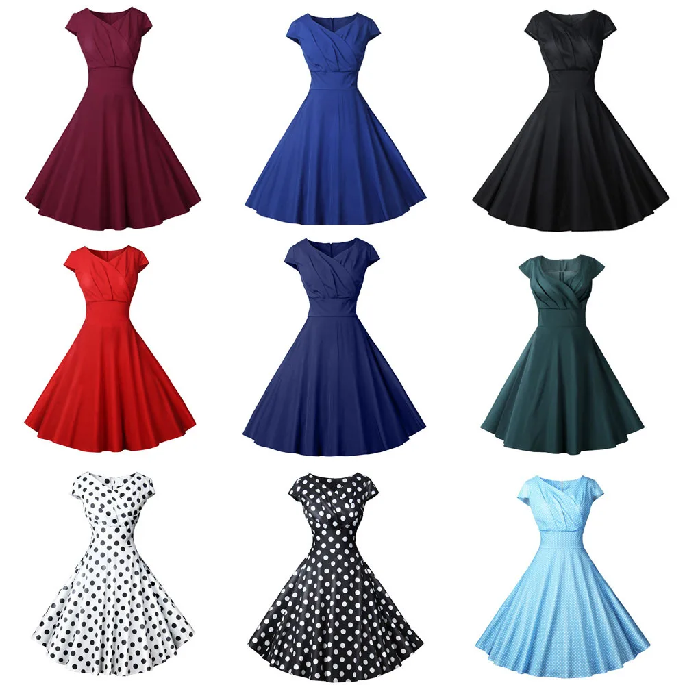 

Halloween Costume Woman 15 Colors Optional Retro Slim Fit Dress V Collar Wrapped Chest Short Sleeve Print Dress Party Clothing