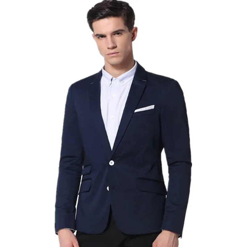 

Men suits 2-piece set navy jacket and black pants tailor made wedding tuxedos high quality handsome groom best