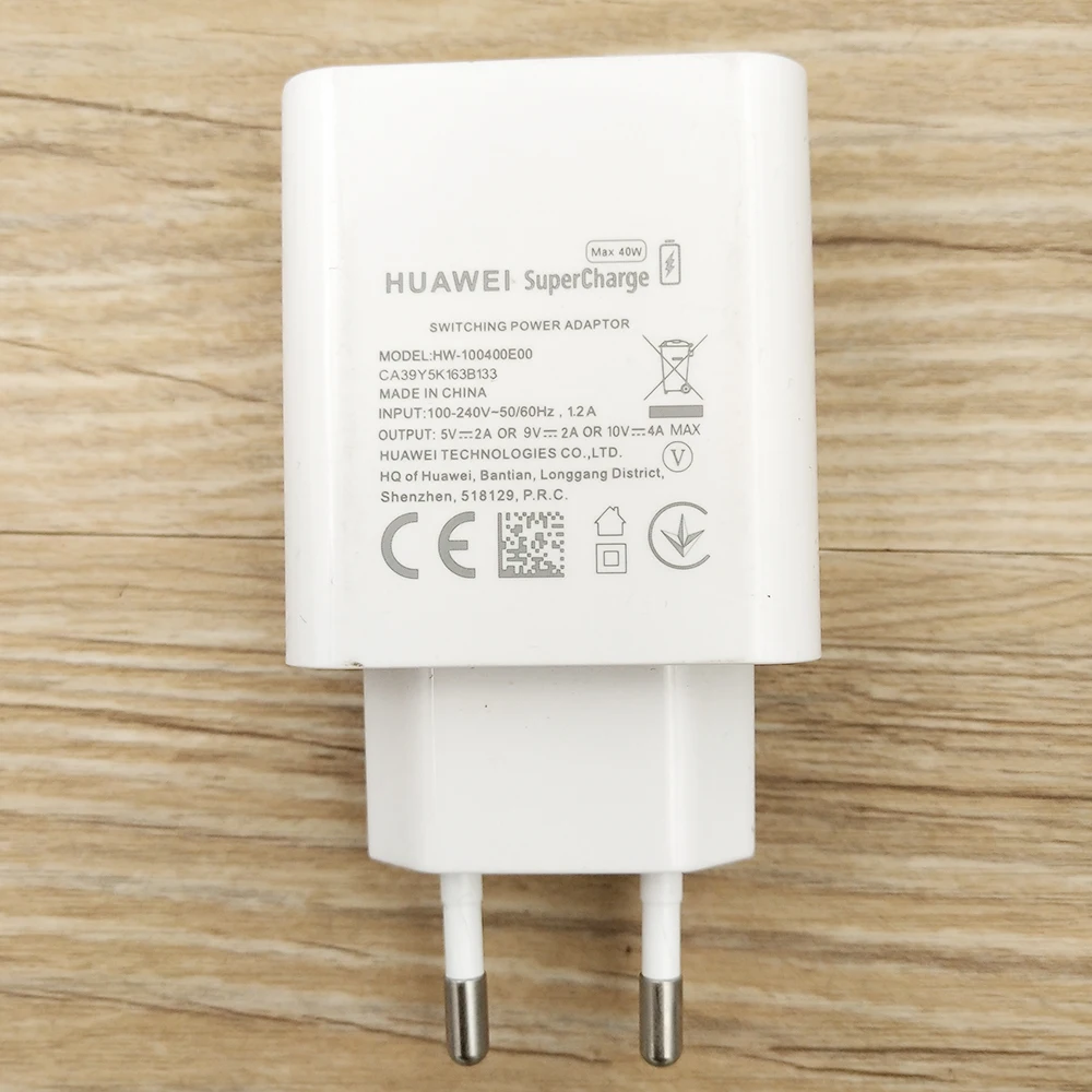 5v 3a usb c Huawei Charger 40W Original 10V4A Supercharge EU/US/UK Fast Adapter 5A USB Type C Cable For Mate 30 20 P40 P30 Pro Honor V20 V30 quick charge 2.0