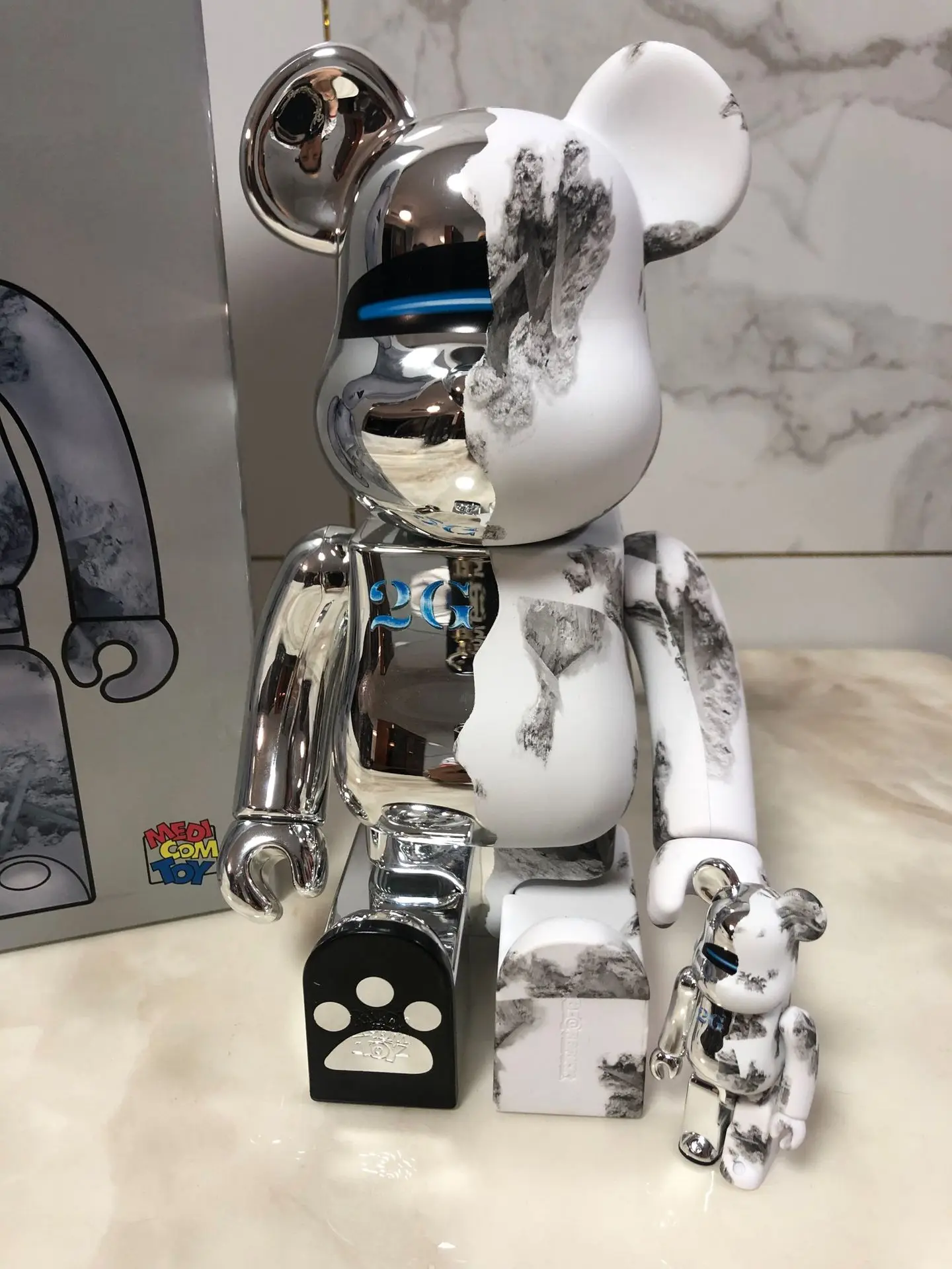 Даниэль 28 см BE @ RBRICK Мона Лиза медведь кирпич Bearbrick ПВХ Фигурки коллекционные