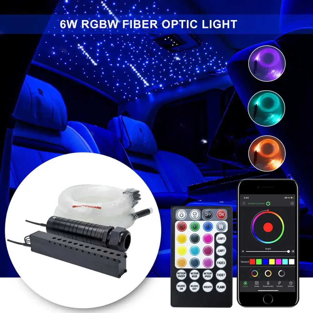 Устанавливаемый на крыше автомобиля Star светильник s DC12V 6 Вт RGB Bluetooth app