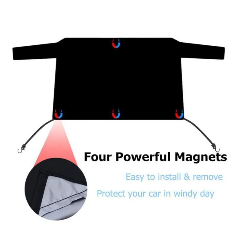 Магнитный Автомобильный задний Чехол на лобовое стекло Снежный чехол блокировщик Снежный чехол анти-Мороз анти-лед чехол подходит для большинства автомобилей задняя крышка на лобовое стекло