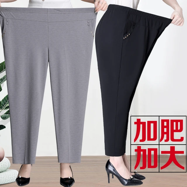 LADIES WOMENS HALF ELASTICATED WAIST WORK TROUSERS POCKETS PANTS PLUS SIZE  8-24