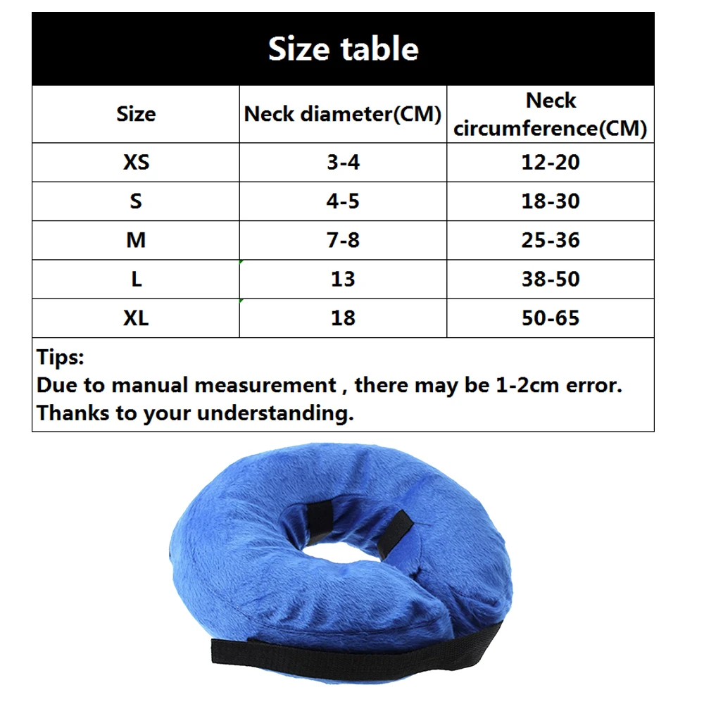 Защитный медицинский конический ошейник, надувной ошейник для питомца, для здоровья, собак, кошек, одобренный ветеринаром, елизабетанский ранозаживляющий e-воротник, XS-XL