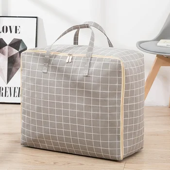 

BUBM Bag for Quilt Large Storage for Bedding Clothes Foldable Closet Organizer Top-handle Bags Women Casual Tote Japan Style