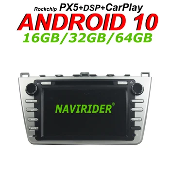 

Navirider GPS navigation For MAZDA 6 2008-2012 8" DVD stereo headunit Car android 10 8core 64gb rom radio bluetooth player