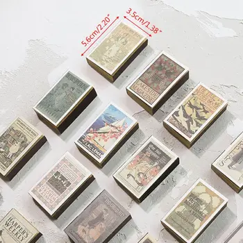 

122 Sheet Mini Memo Pad Retro Matchbox Style Notebook Notepad School Stationery