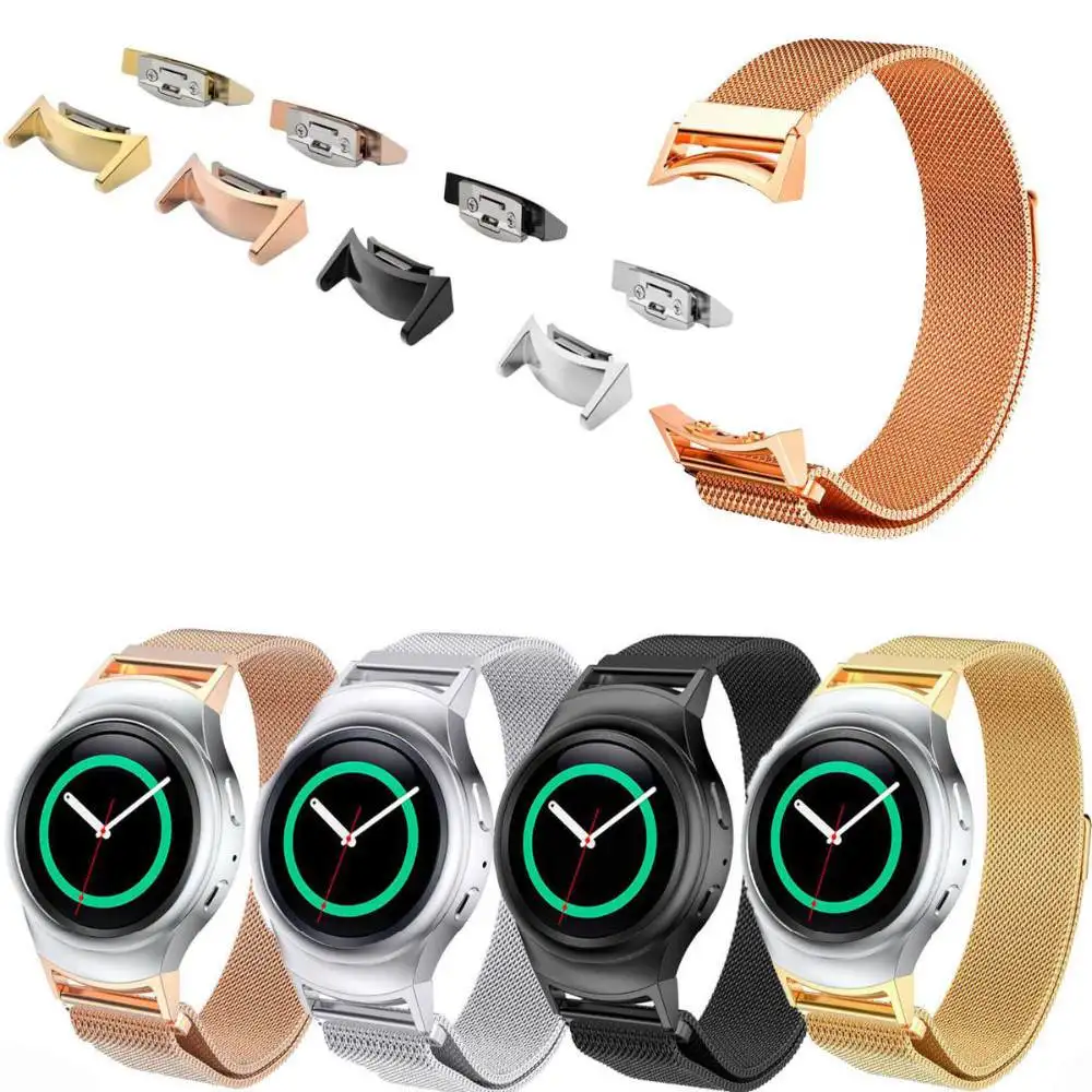 Металлический ремешок для часов разъем для samsung для Galaxy gear S2 RM-720 Смарт часы браслет металлический адаптер Браслет замена