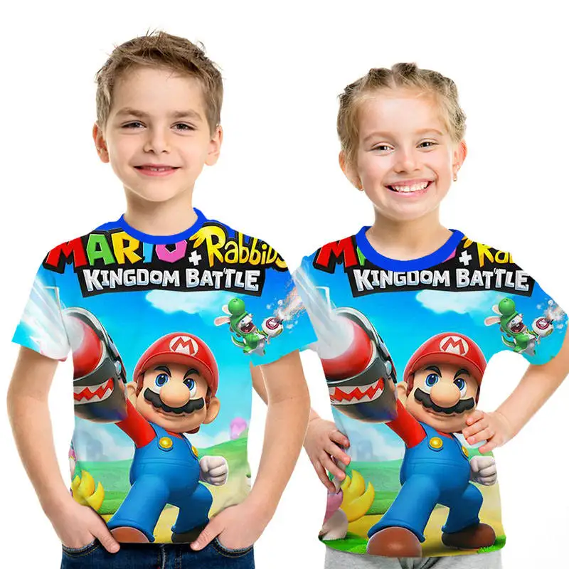 Коллекция года, новая летняя футболка в стиле Харадзюку для детей, футболка в стиле супер Марио с 3d принтом, футболки в стиле хип-хоп - Цвет: NT-921