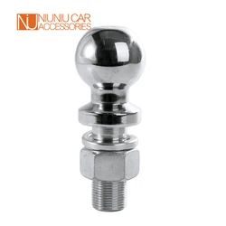 Boule de remorquage d'attelage de remorque chromée 2 5/16 pouces, tige M25, capacité de 5000 lb, pièces d'accouplement, accessoires de caravane de camping car 
