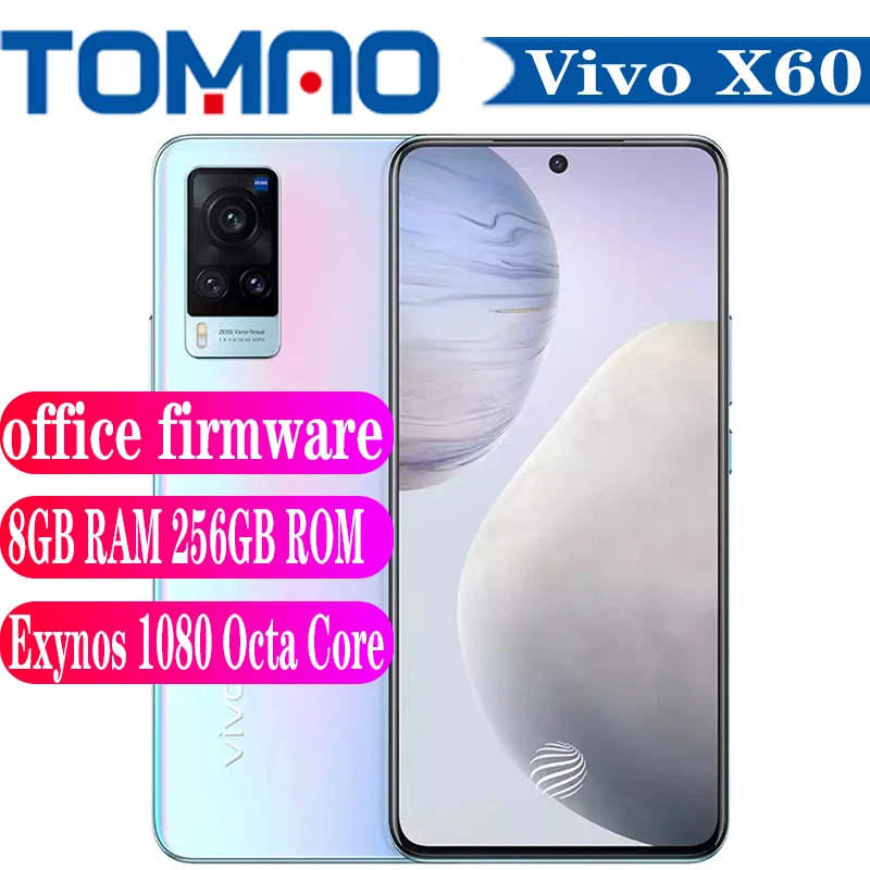 ram computer Vivo X60 5G mobilephone Octa Core Exynos 1080 Android 11 6.56" AMOLED 8/12GB RAM 128GB 256GB ROM 4300mAh Battery 33W Google play ram computer