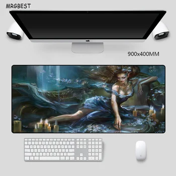 

MRGBEST Mouse Pad XXXL Classical Beauty Picture Non-slip Softy with Locked Edge Nature Rubber Computer Mousepad for Gamer