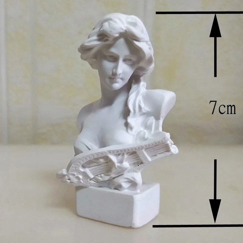 Давид Венера Афина Sona Goddess бюст Художественная Скульптура изделия из смолы украшения для дома мини гипсовая статуя художественный материал R3230